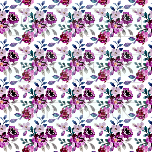 Purple Floral VinylV218