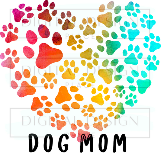 Dog Mom Rainbow Heart ANIA18